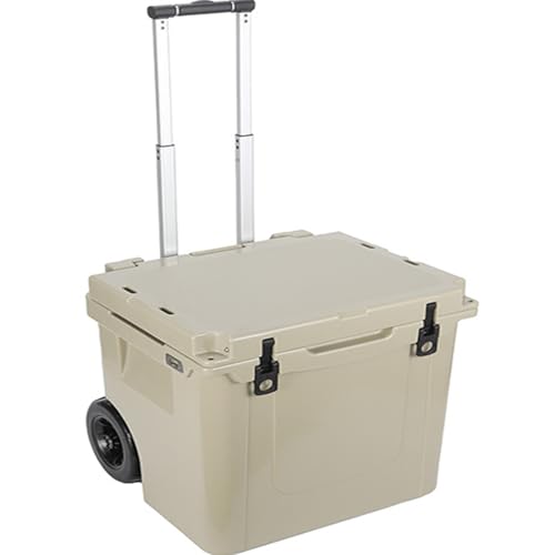Nevera portátil con asa Ajustable, Nevera con Ruedas, Nevera rígida para Camping.,A01