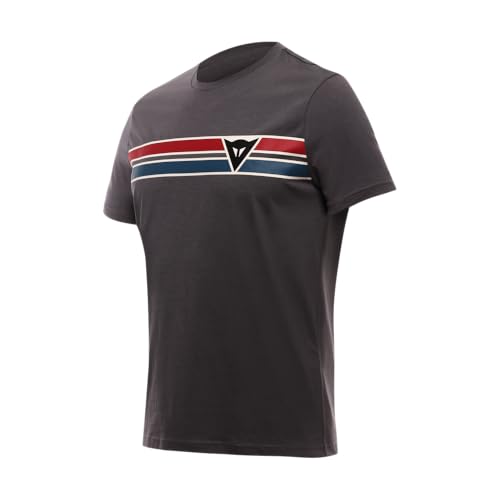 T-shirt Dainese Vintedge gris anthracite avec rayures moto