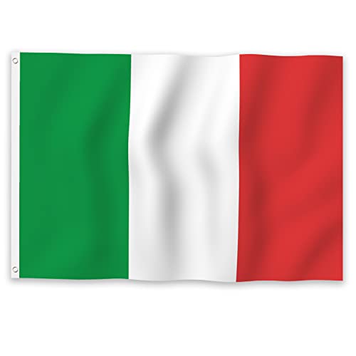 Drapeau italien aux couleurs vives YongFoto avec 2 œillets pour décoration