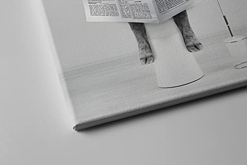 Funny Highland Cow Wall Art In Bathtub, Black And White Canvas Cow In Bathroom Picture, Humor Animals Bathroom Artwork Prints Rustic Farmhouse Style Wall Decor Ready To Hang For Living Room, Bathroom, Bedroom, Kids Bathroom Decor (12"X16", Framed) #TOP5