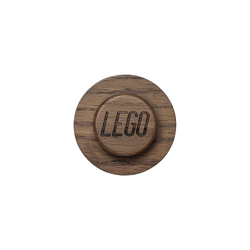 Room Copenhagen Lego Home Lot de 3 cintres muraux en bois foncé en chêne | Cintres fonctionnels et accessoires décoratifs pour la maison | Crochets muraux en 3 tailles