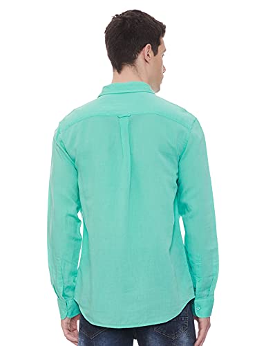 Image of Marks & Spencer Mens Solid Polyester Blend Collared Neck Regular Fit Easy Iron Shirt (Pack of 2)