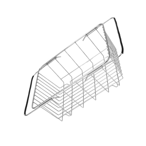 SAFIGLE 拡張可能ステンレス製シンク上水切りラック 耐荷重強化 多機能キッチン収納スペース節約用食器乾燥ドレイナー