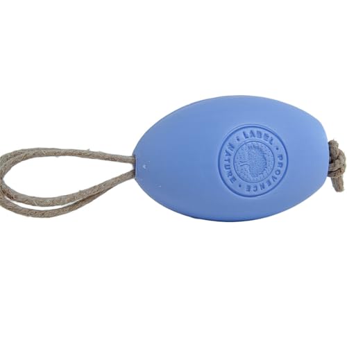 Label Provence Savon de Marseille - French Soap on a Rope Made With Fresh Organic Donkey Milk - Natural Soap and Easy To Use Hand Wash - Lavender Fragrance - 270g