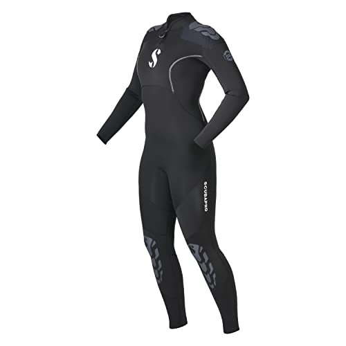 SCUBAPRO Everflex Yulex Women's Scuba Diving Wetsuit Steamer 3/2mm with Diamond Span Inner Fleece Lining and Vertical Back Zip, Made from Plant-Based Foam, Large Short