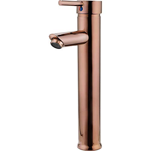 Torneira para banheiro cascata Misturador Monocomando Alta Xingu Pingoo.casa - Dourado Rose