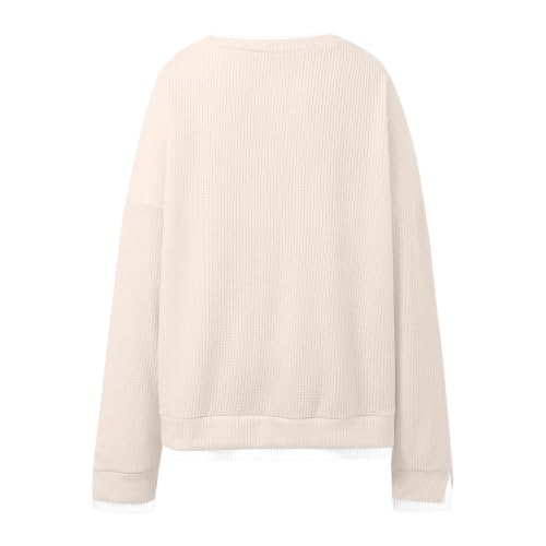 Sweaters for Women Crew Neck Long Sleeve Pullover Business Casual Tops - image 5