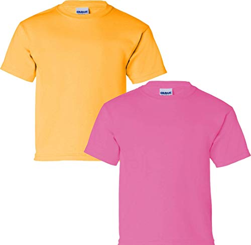 T-shirt enfant en coton Gildan lot de 2 anti irritation pour peau sensible S