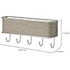 mDesign Modern Mail Holder and Key Rack - Rust Resistant Steel Wall ...