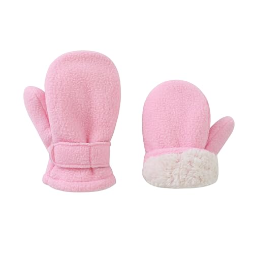 Image of Baby Toddler Mittens Boys Girls Winter Outdoor Gloves Kids Easy-On Fleece Warm Mitterns