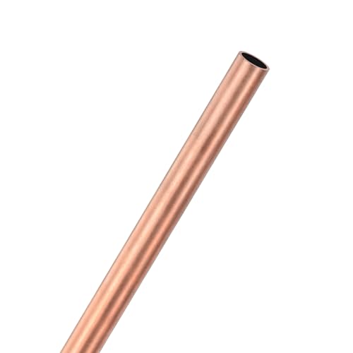 M METERXITY 1-Pack 300mm Copper Round Tube, 7mm OD 0.5mm Wall Thickness Copper Seamless Tubing for Construction/Machining/DIY Crafting, Metal Straight Pipe [0.28x0.02x12IN]