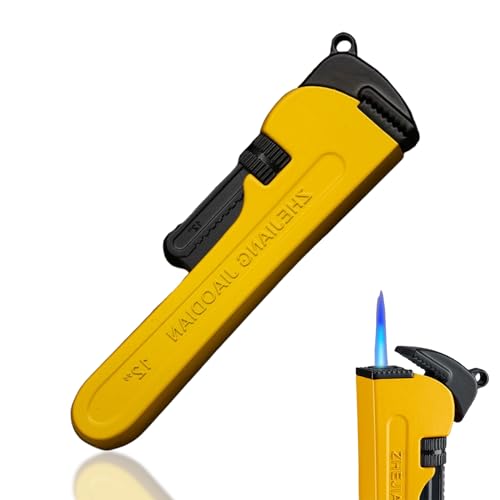 Butane Soft Flame Novel Windproof Torch Lighter Refillable Butane Lighter No Gas Yellow