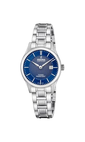 Montre femme Festina Swiss Made en acier argenté et verre saphir F20068/5