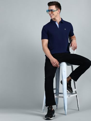 Image of Lux Cozi Mens Cotton Solid Relaxed Fit Polo Shirt