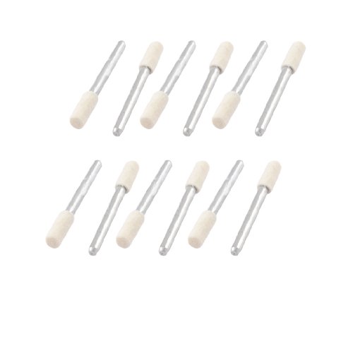 Aexit 3mm drill hole Abrasives 4mm Diameter Cylindrical Polishing Buffing Mounted Felt bo-bs 12 Pcs Model:67as166qo678