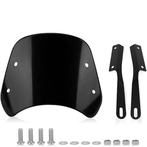 �I�[�g�o�C�p�E�B���h�f�B�t���N�^�[ Compatible With SRX600 For SR500 For SR400 �I�[�g�o�C�t�����g�K���X�E�C���h�f�B�t���N�^�[�t�����g�t���C�X�N���[���ƃw�b�h���C�g��t�u���P�b�g�ƌ݊���