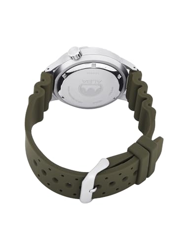 ALBA Silicone Men Analog Wristwatch Al4249X1, Green Dial, Green Band - Image 4