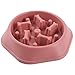 UNIBIZ 早食い防止 食器 犬 小型犬 ペットぼうる 猫 中型犬 皿 フードボウル お皿 ピンク 早食い 防止 ペット 犬えさいれ食器早食い防止 犬用ごはん皿 ご飯皿 小型犬 早食い 防止 高さ 台 小型犬用 猫 餌入れ