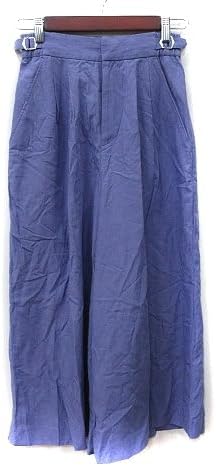 アダムエロペ Adam et Rope' ワイドパンツ 麻混 リネン混 36 紫 パープル YI レディース