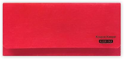 Kleer-fax Koupon Keeper, Scarlet Red, 8.5" x 4" (15854)
