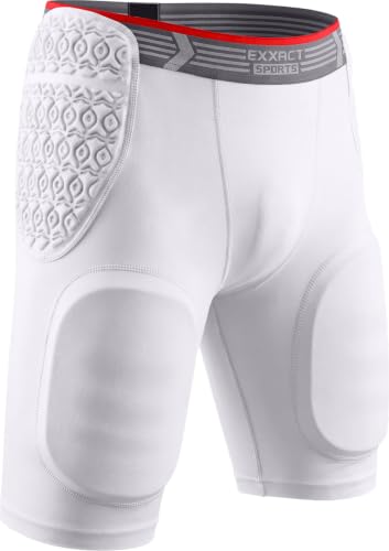 Exxact Sports Rebel 5-Pad Adult Football Girdle for Men with Cup Pocket, Lightweight Padded...