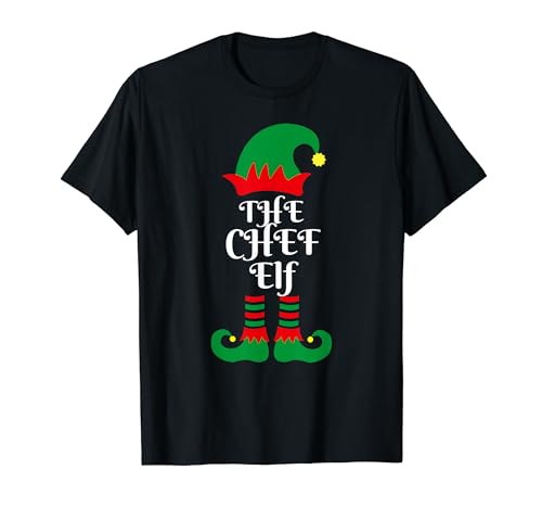 The Chef Elf Santa Claus Helpers Matching Family Camiseta