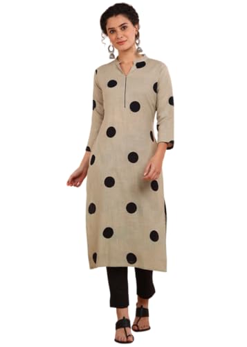 Image of Maaesa Women Printed Rayon Slub Straight Kurta