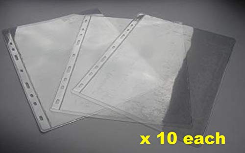 A4 10 x Seiten für Banknotenalbum - Typ 1 - für Vier Banknoten, Folder Extra Refill Sheets Inserts