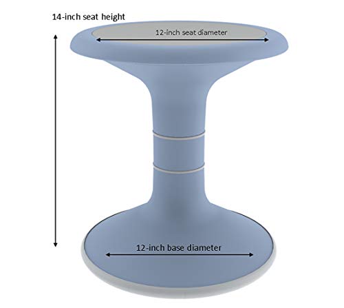 Image of Sprogs Kids Active Motion Stool - Flexible Seating for School Classroom, Office or Home - 14 inch Seat Height - Powder Blue (SPG-NUS350-PB-SO)