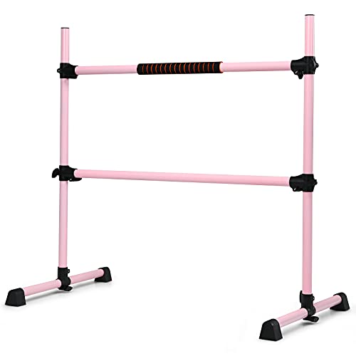 Barre de ballet FANTASK rose pour s'entraîner à domicile et progresser en souplesse à tout âge