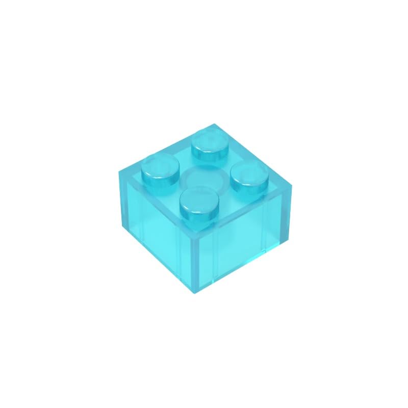 XYEIUGO 3003 Basic Bricks Brick 2x2, Trans Light Blue, 50 PCS โ image 1