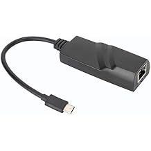 Gigabit Ethernet Adapter, Type C USB 3.0 1Gbps High Speed Ethernet LAN Network Card for Mobile Phone Tablet Notebook and More, Support Forward and Reverse Plugging
