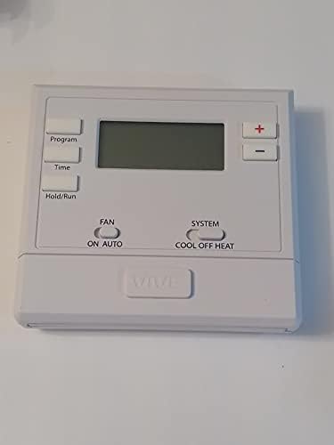 Open battery compartment of the VIVE COMFORT TP-P-605 Digital Thermostat, showing slots for AA batteries.