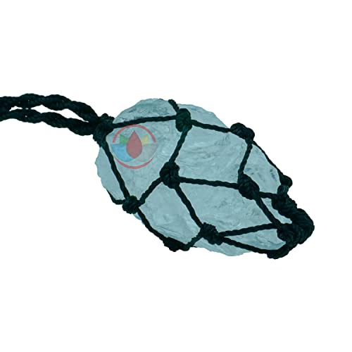 Image of REMEDYWALA Charged Energized Raw Stone Thread Cage Wrapped Pendant | Raw Stone Thread Cage Wrapped Pendant for Women and Men