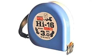 FAKHRI Plywood and Hardware Store Hi - 16 Abs Case Steel White and Blue Measuring Tape (3Mx16Mm)