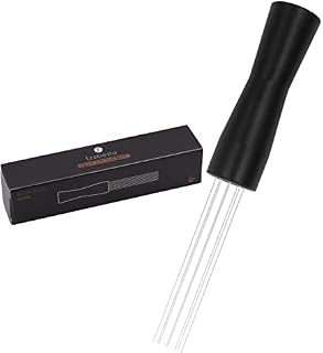 Ezebesta Upgraded WDT Tool with Good Packaging No Sharp Needles Coffee Grounds Needle Distributor for Espresso Stirring Distribution (Black)