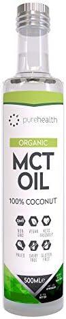 Organic C8 & C10 MCT Oil 100% Pure Coconut 500ml Eco-Friendly Glass Bottle | Triple-distilled, palm-free organic MCT oil for clean keto energy and bulletproof coffee