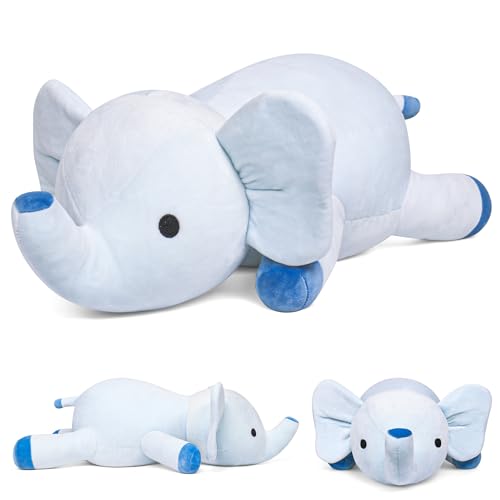 Elephant Weighted Stuffed Animals 24 in 4.2lbs, Comfortable Weighted Elephant