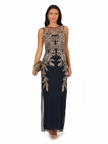 Image of Adrianna Papell Women's Beaded Column Long Dress