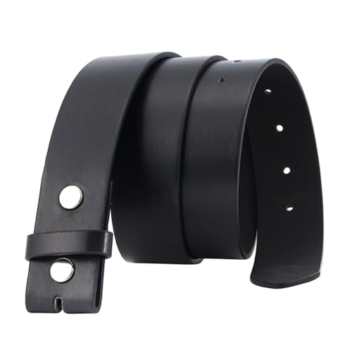 Belt Without Buckle Men's Black Changeable Strap with Removable Snap Interchangeable Leather Belts for Men WomenNo Buckle Men's Belt Strap for Dress or Casual Wear 42-44