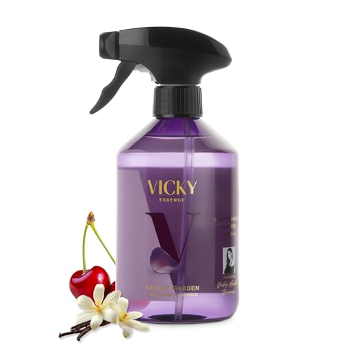 Vicky Martín Berrocal Ambientador de Hogar Velvet Garden – Home Spray Perfumado con Flores Blancas, Cereza y Vainilla – Aroma Romántico y Acogedor – 500 ml