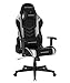 Produktbild DXRacer Prince L PF132 Gaming-/ Büro-/ Schreibtischstuhl, mit Wippfunktion Gaming Stuhl Höhenverstellbarer Drehstuhl PC Stuhl Ergonomischer Chefsessel, schwarz-weiß