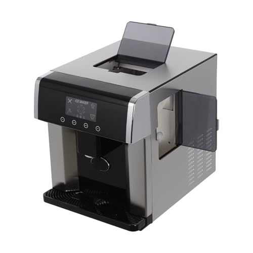 Máquina Portátil 2-en-1 para Fabricar Hielo con Pantalla Táctil miniatura 1