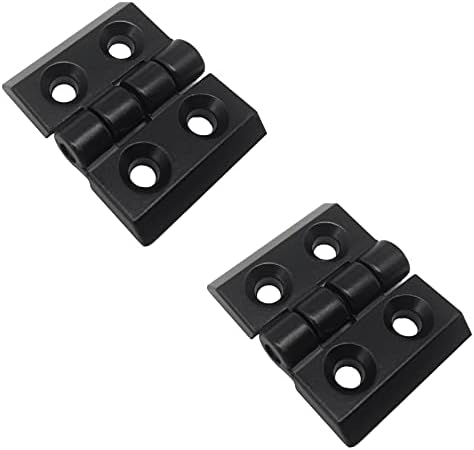 4pcs Aluminum Profile Hinge Install Kit,Aluminum Alloy Closet Cabinet Door Butt Hinge,for 2020 Serie Slot Aluminum Profile Extrusion Frame（Hole Diameter：4mm）