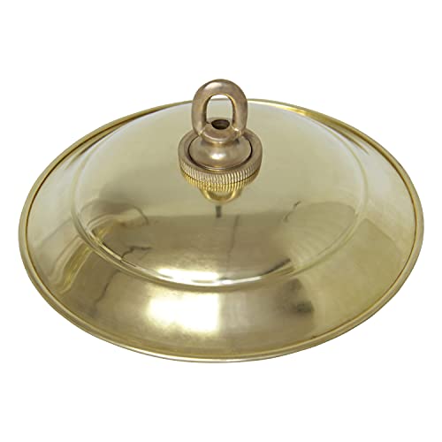 Image of RCH Hardware CN-BR05-152 Brass Traditional Round Ceiling Canopy, 6 Inch, Acid Dipped