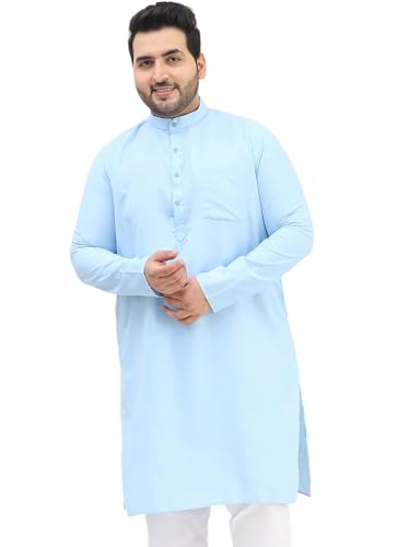 Image of SOJANYA Plus (Since 1958) Men's Jacquard Silk Self Design Only Long Kurta