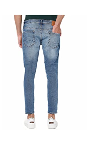 Image of Spykar Men's Kano Slim Fit Mid-Rise Jeans (Ankle Length)