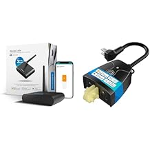 meross Smart Garage Opener Remote Bundle with Outdoor Smart Plug, HomeKit Compatible, Alexa and Google Assistant Voice Control
