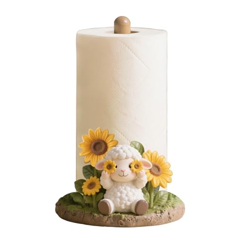 Sheep Sunflower Resin Towel Holder Stand