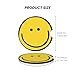 Smiley Face Absorbent Car Cupholder Coaster 2 Pack for Cup Holders 2.56